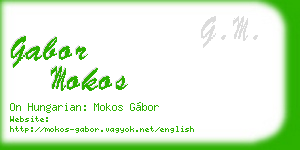 gabor mokos business card