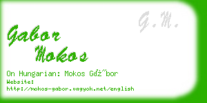 gabor mokos business card